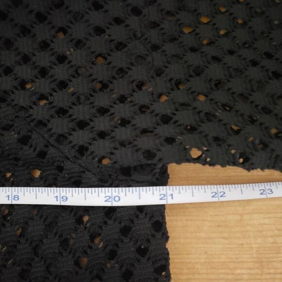 🦋3/$25 La Vie En Rose Aqua Medium Black Long Sleeve Mesh Cardigan Coverup - Picture 6 of 10